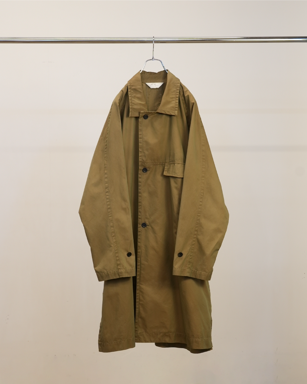 SINGLE BREASTED COLLAR COAT(BEIGE)