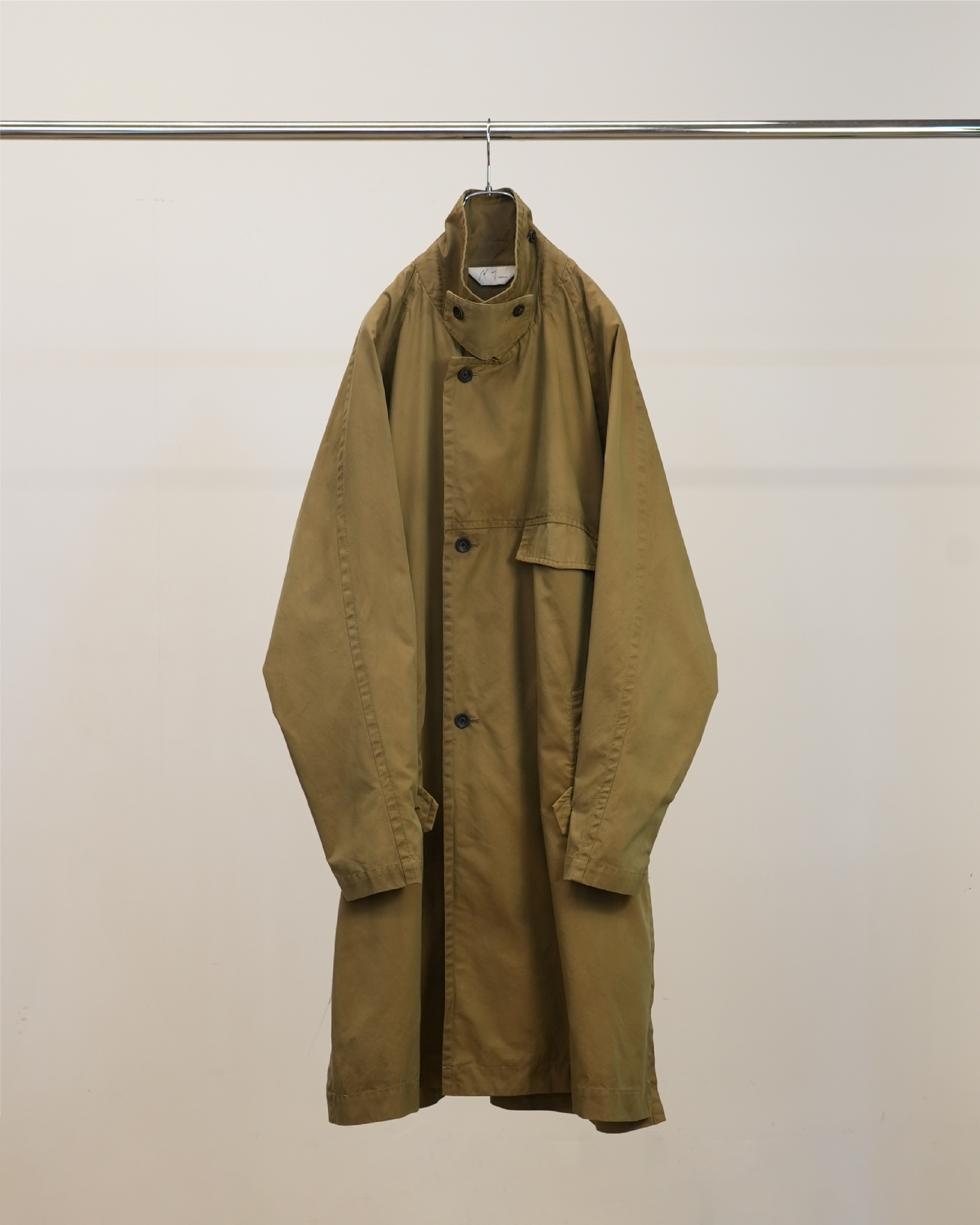 SINGLE BREASTED COLLAR COAT(BEIGE)
