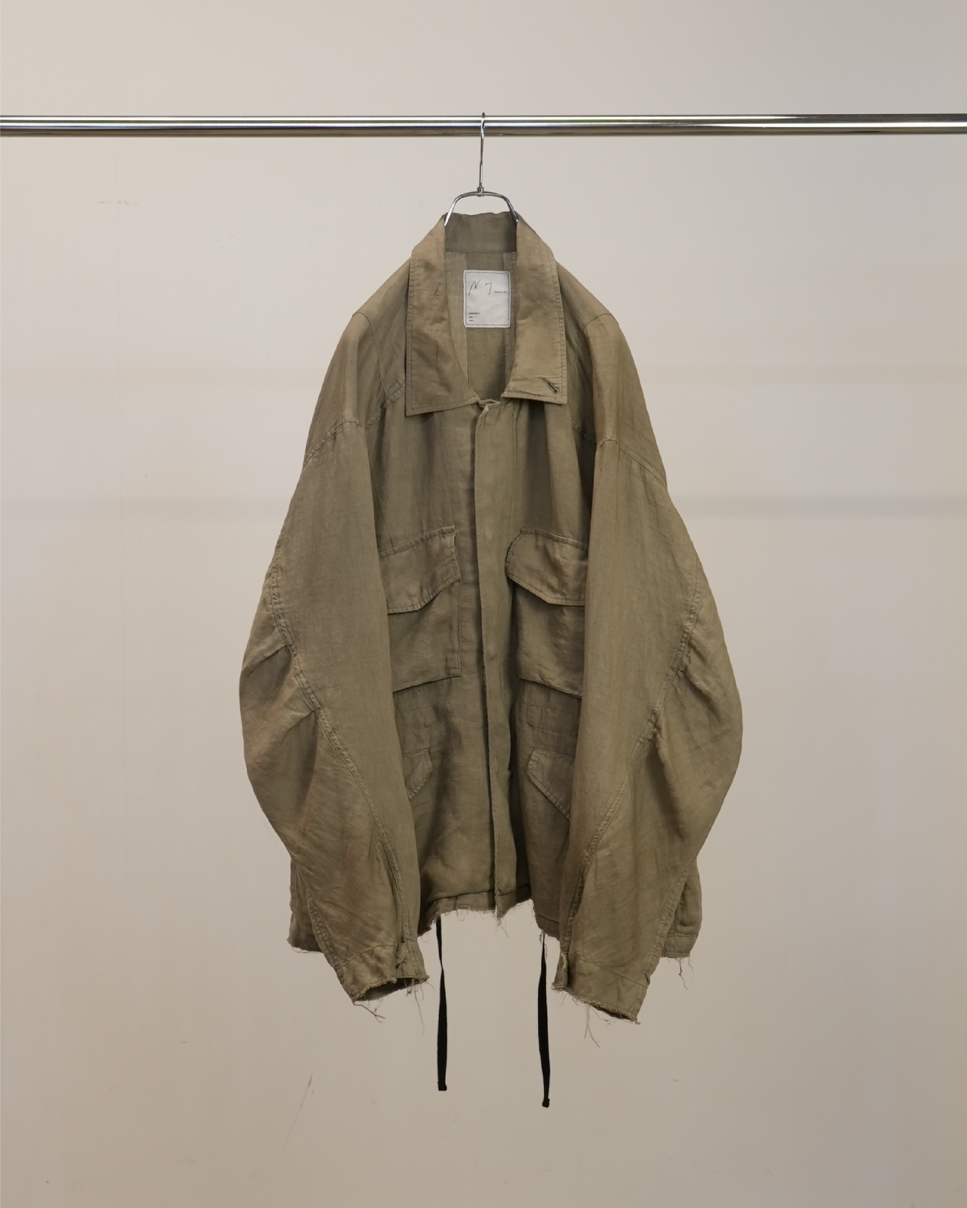 100/S LINEN FIELD JACKET(KHAKIBEIGE) – ANCELLM