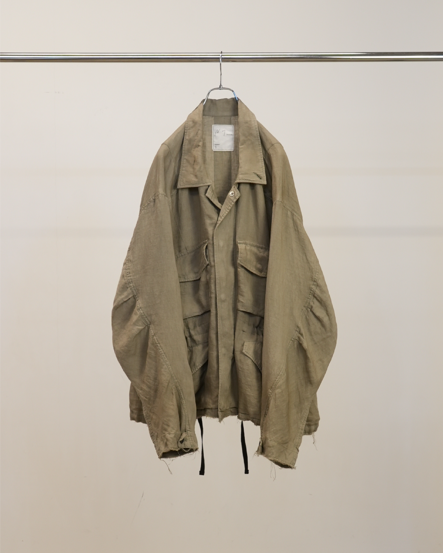 100/S LINEN FIELD JACKET(KHAKIBEIGE)