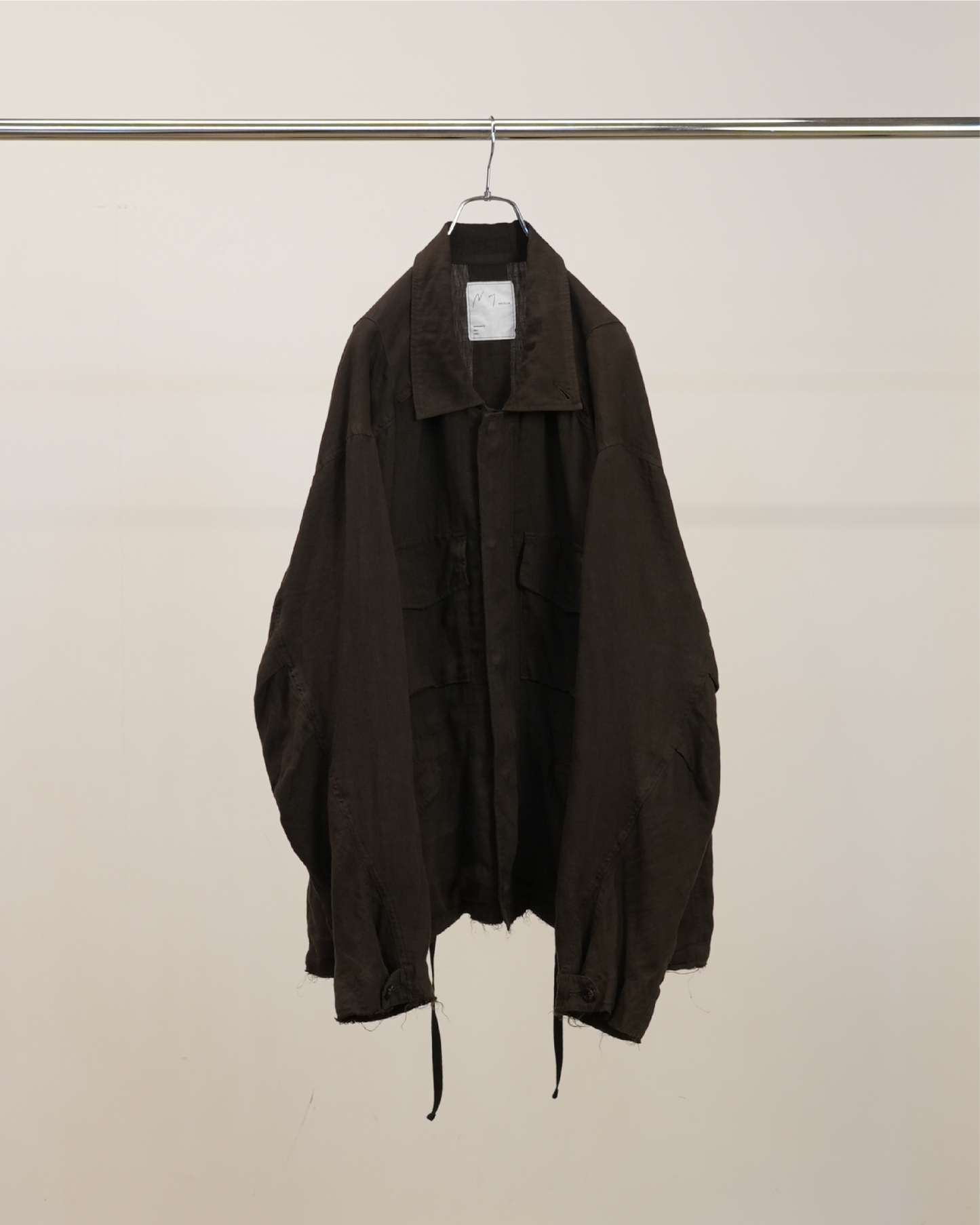 100/S LINEN FIELD JACKET(BROWN)