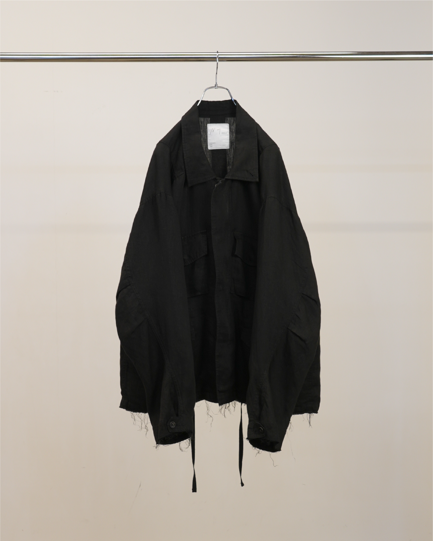 100/S LINEN FIELD JACKET(BLACK)