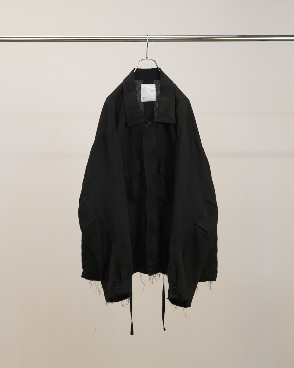 100/S LINEN FIELD JACKET(BLACK)