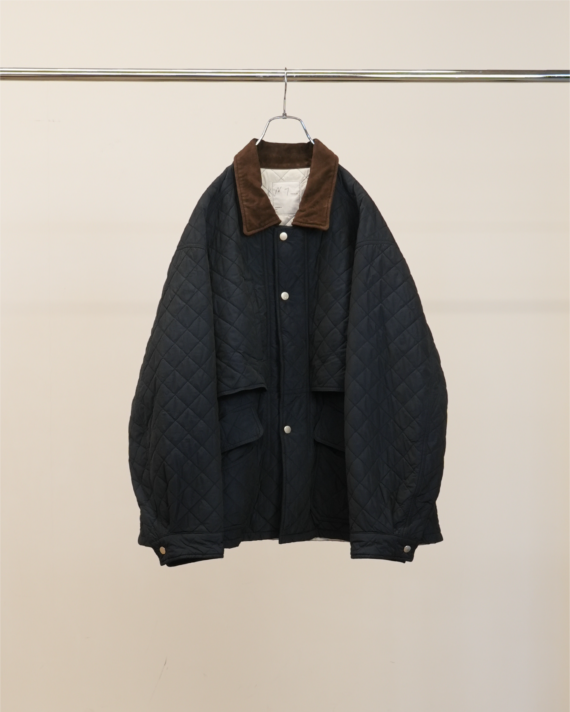 NYLON QUILTING JACKET(NAVY) – ANCELLM NYLON QUILTING JACKET(NAVY) – ANCELLM