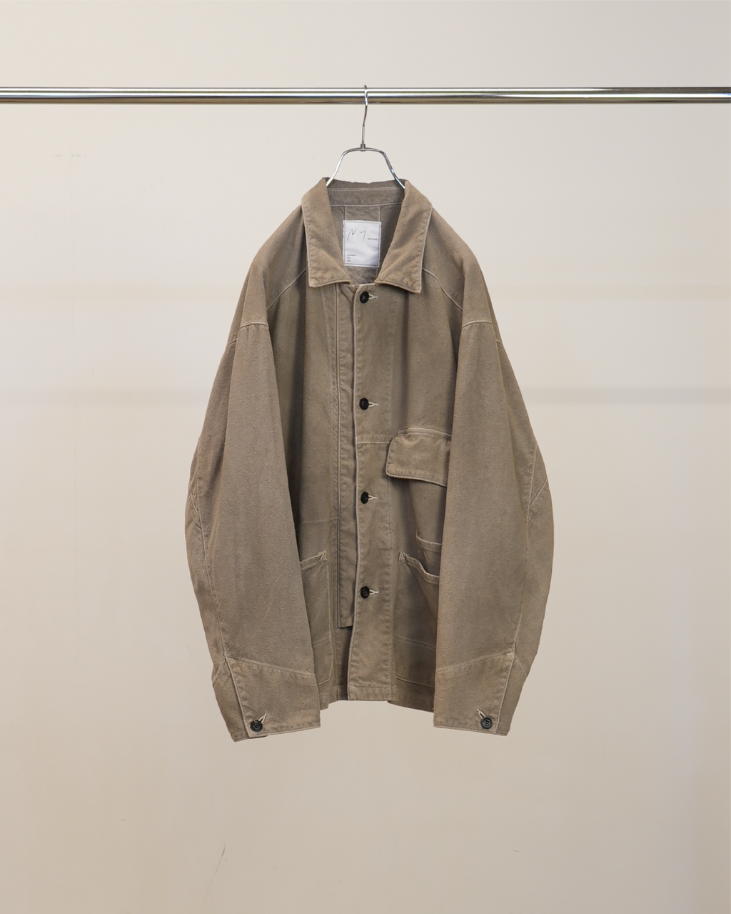 C/R DUCK COVERALL JACKET(GREIGE) – ANCELLM C/R DUCK COVERALL JACKET(GREIGE) – ANCELLM