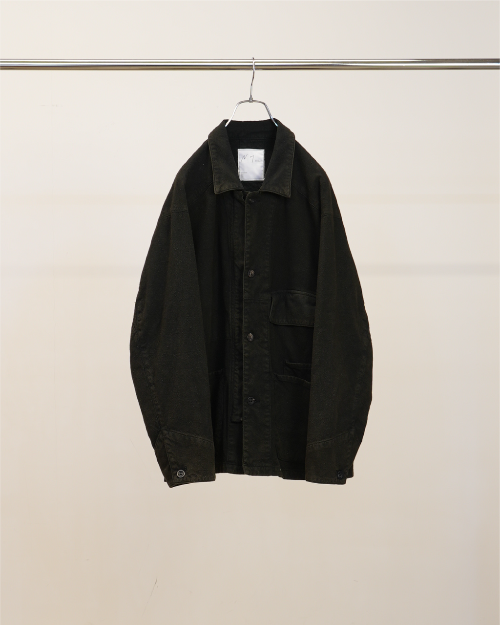 C/R DUCK COVERALL JACKET(BLACK) – ANCELLM C/R DUCK COVERALL JACKET(BLACK) – ANCELLM