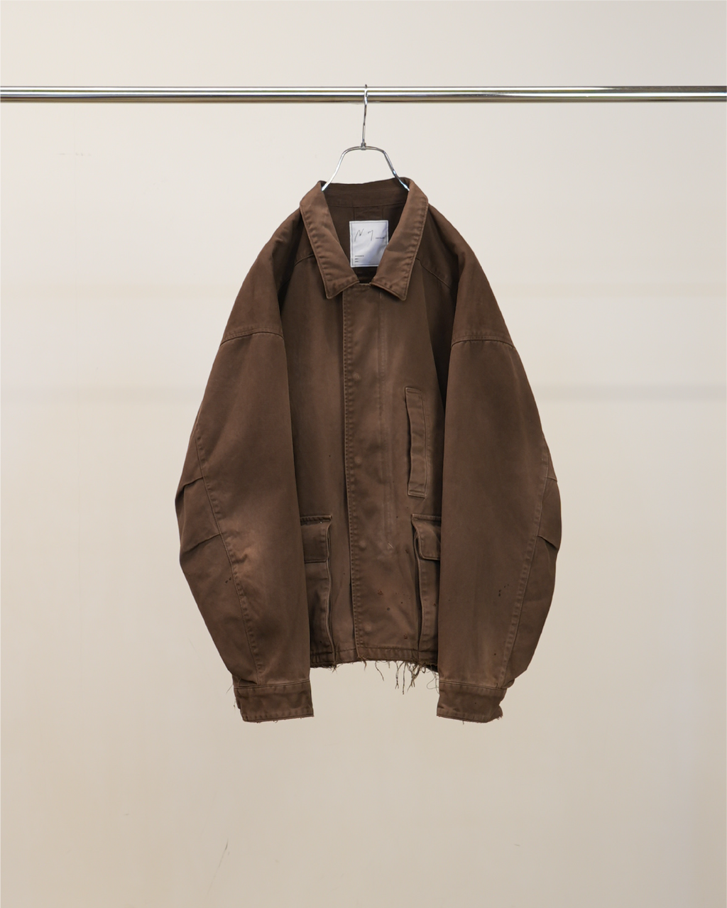 HIGHCOUNT DRILL AGING JACKET(BROWN)