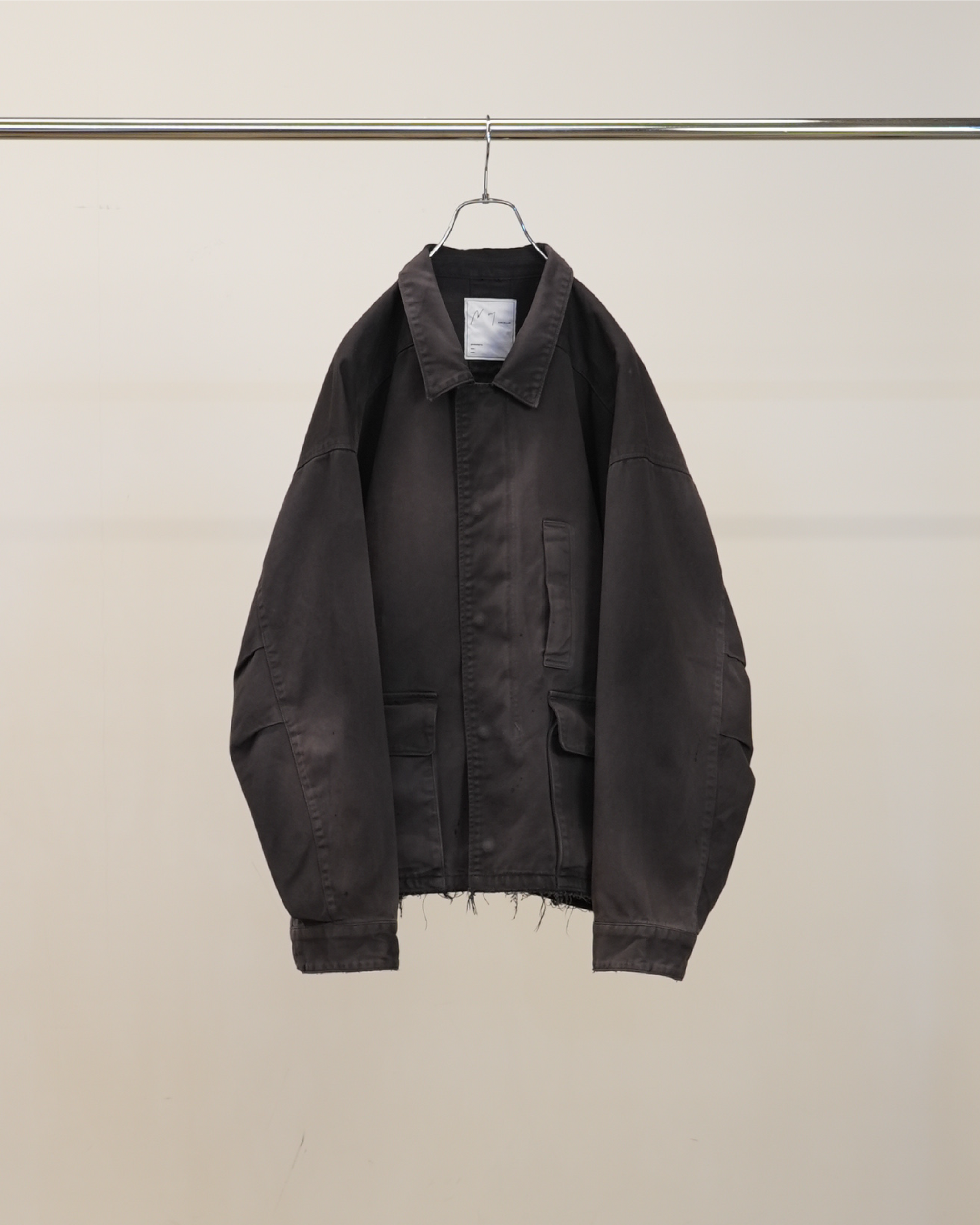 HIGHCOUNT DRILL AGING JACKET(BLACK) – ANCELLM