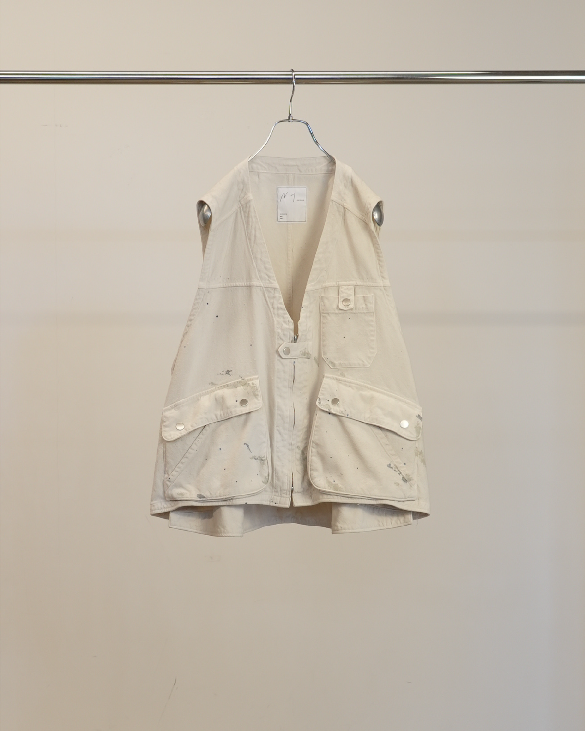 C/R DUCK UTILITY VEST(WHITE) – ANCELLM