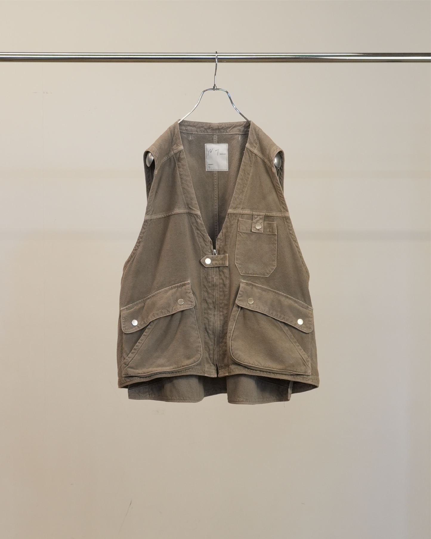 C/R DUCK UTILITY VEST(GREIGE) – ANCELLM C/R DUCK UTILITY VEST(GREIGE) – ANCELLM