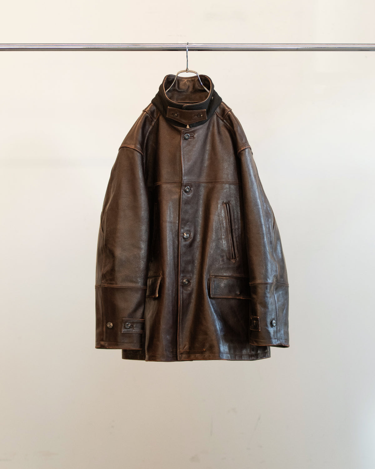 H.L HALF COAT(BROWN)