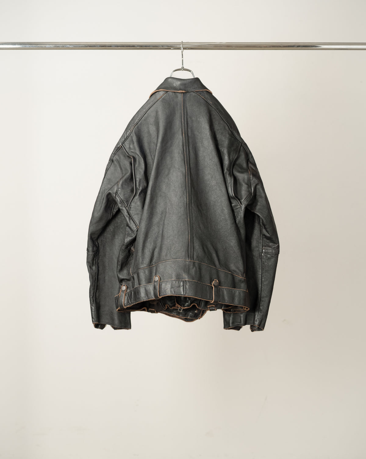 AGING H.L BELTED JACKET(BLACK)