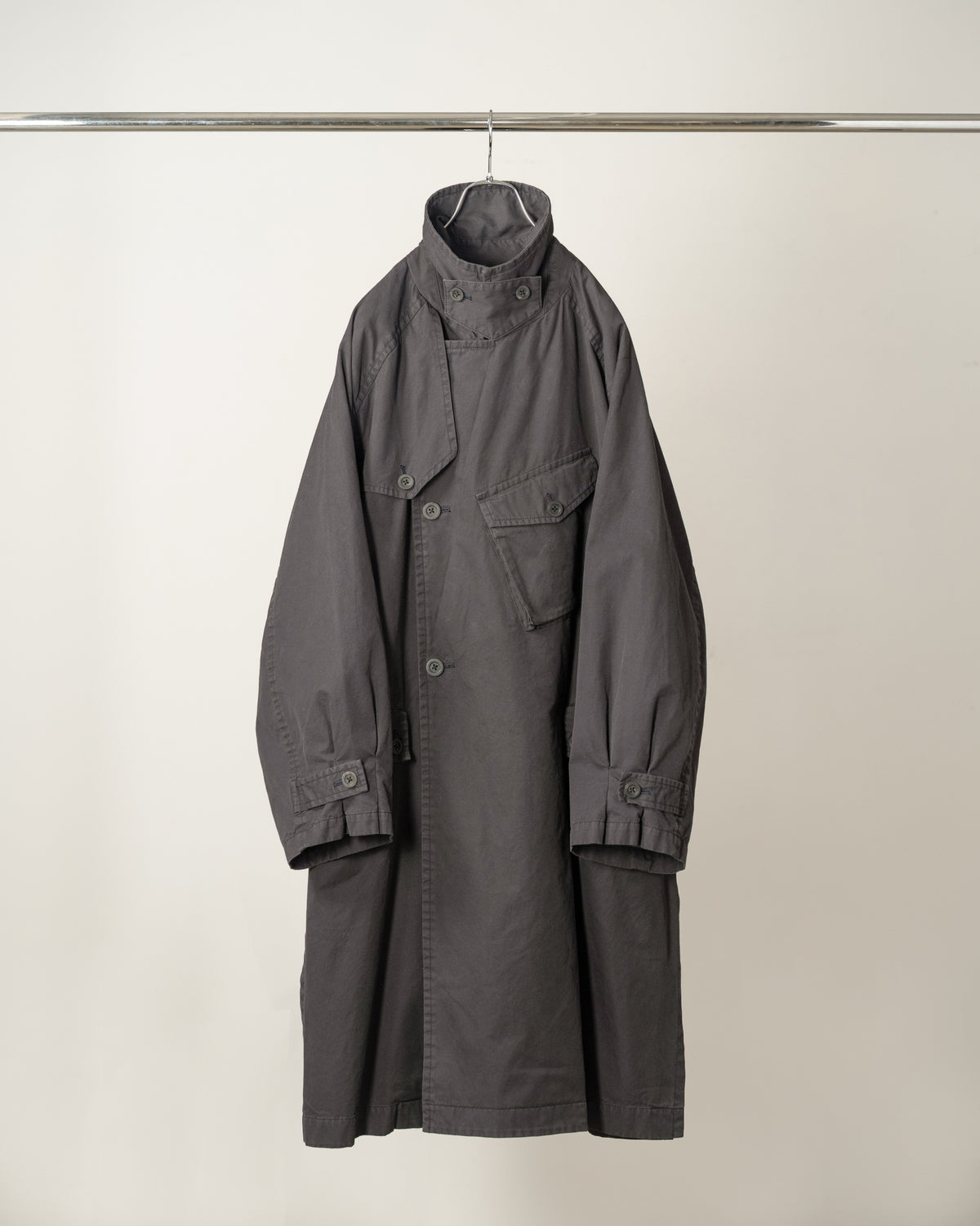 AGING COTTON M.C COAT(BLACK)