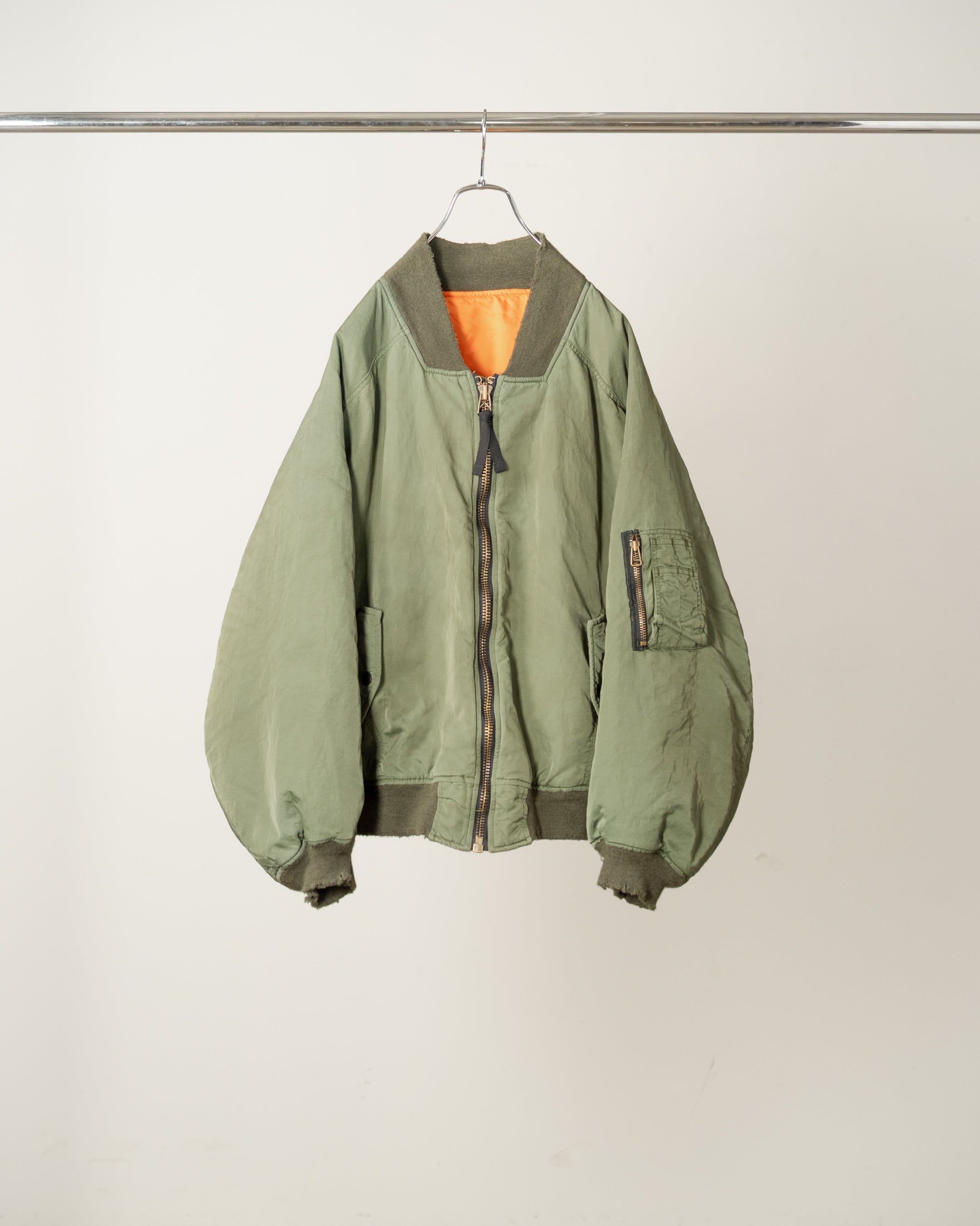 AGING BOMBER JACKET(KHAKI) – ANCELLM