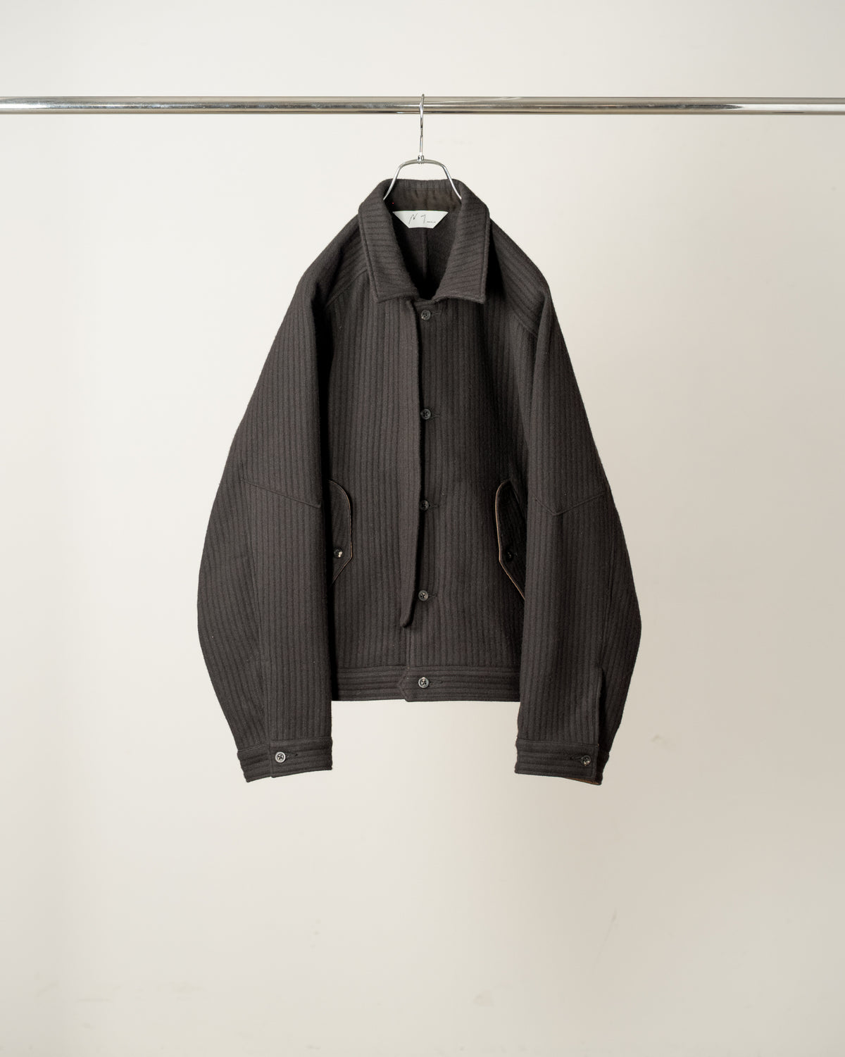 140's WOOL PIQUE JACKET(BLACK)
