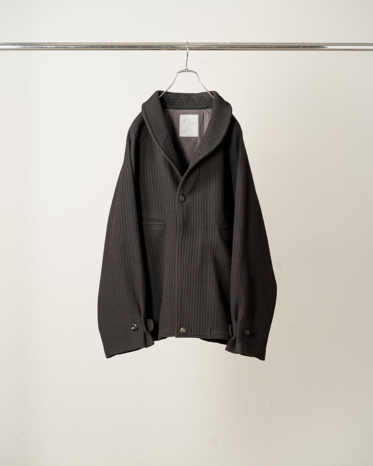 140's WOOL PIQUE WORK JACKET(BLACK)