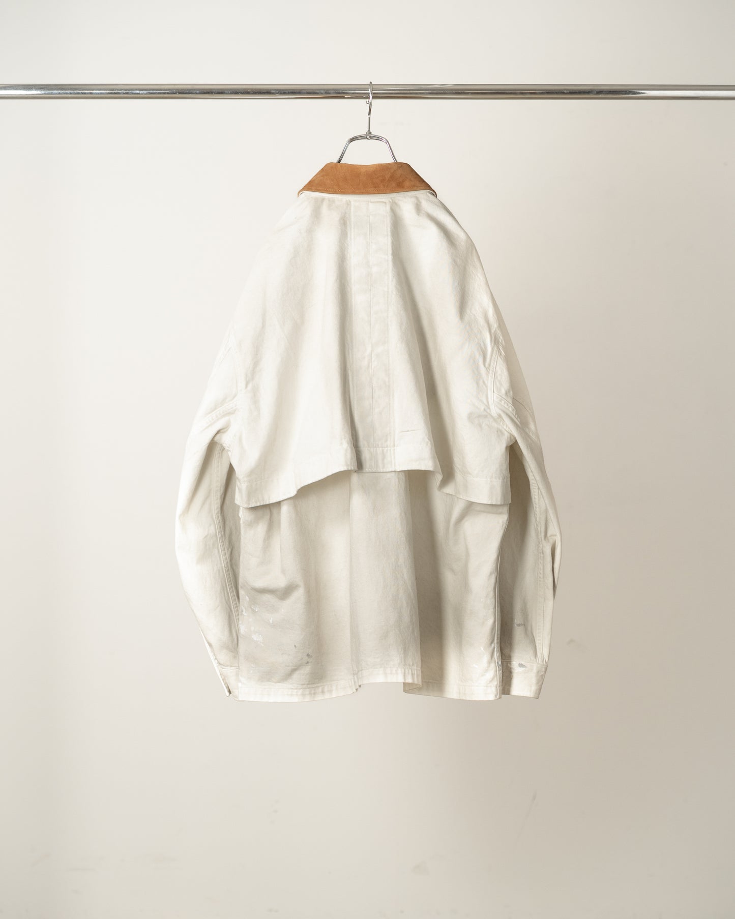 AGING DENIM HALF JACKET(G.WHITE)
