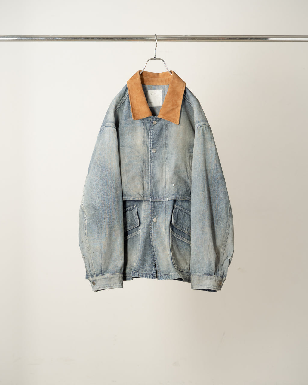AGING DENIM HALF JACKET(INDIGO)