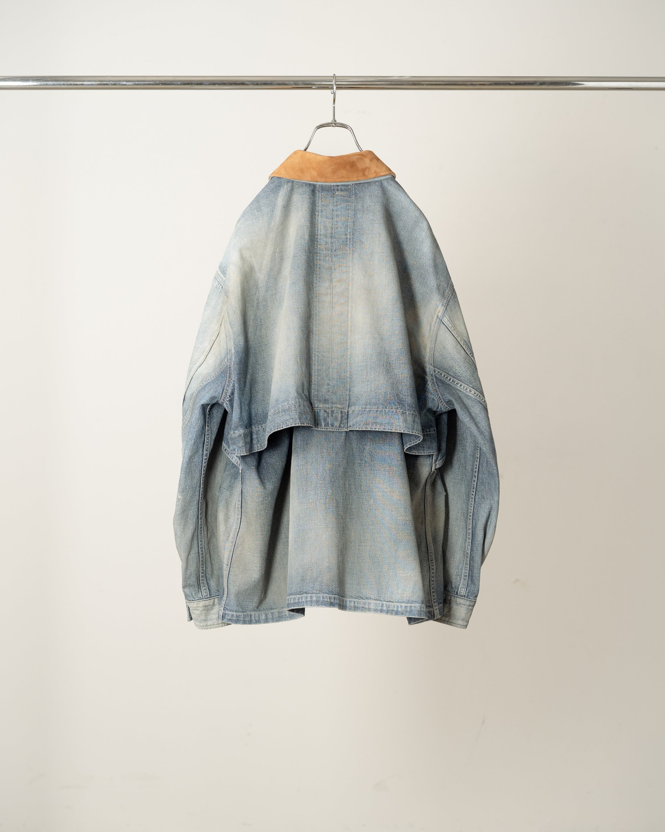 AGING DENIM HALF JACKET(INDIGO) – ANCELLM