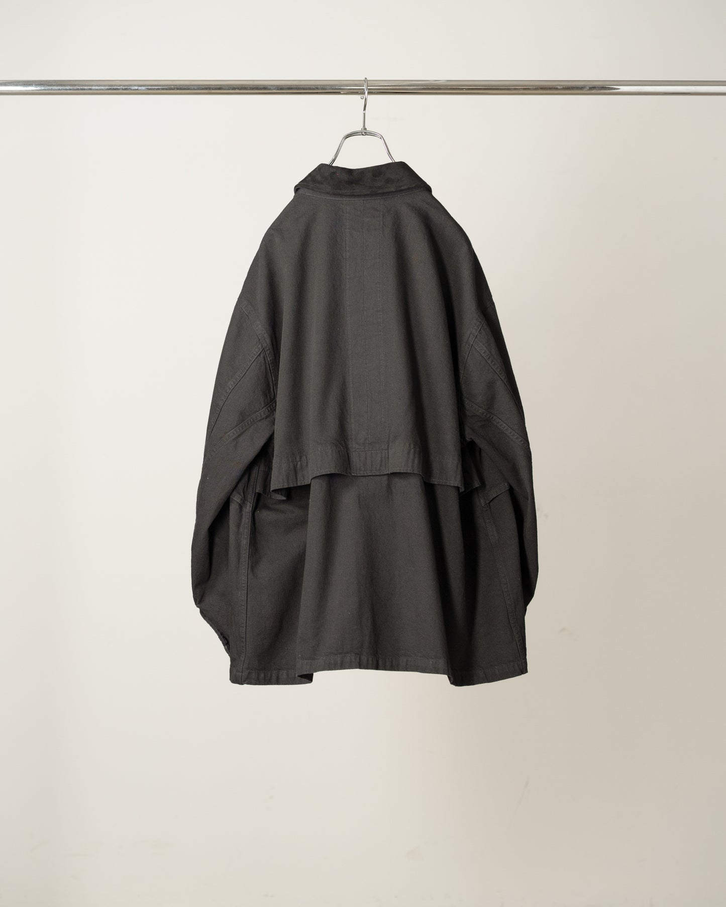 AGING DENIM HALF JACKET(BLACK)