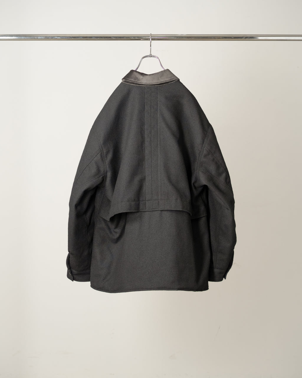 WOOL HALF JACKET(BLACK)