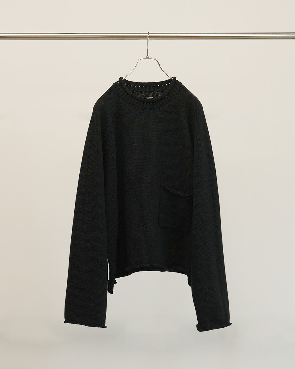 SHORT LENGTH KNIT(BLACK)