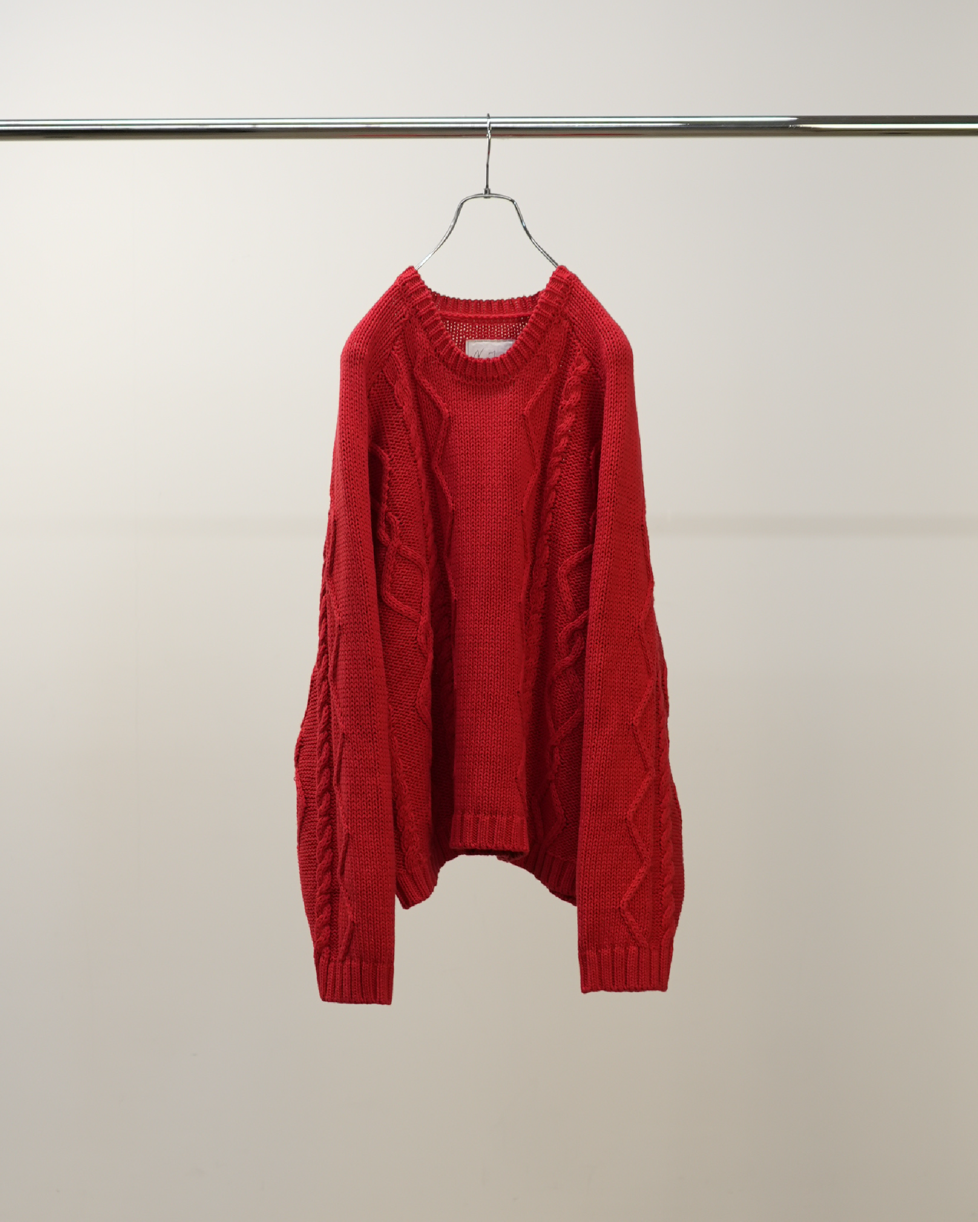 CABLE STICH KNIT(RED) – ANCELLM CABLE STICH KNIT(RED) – ANCELLM
