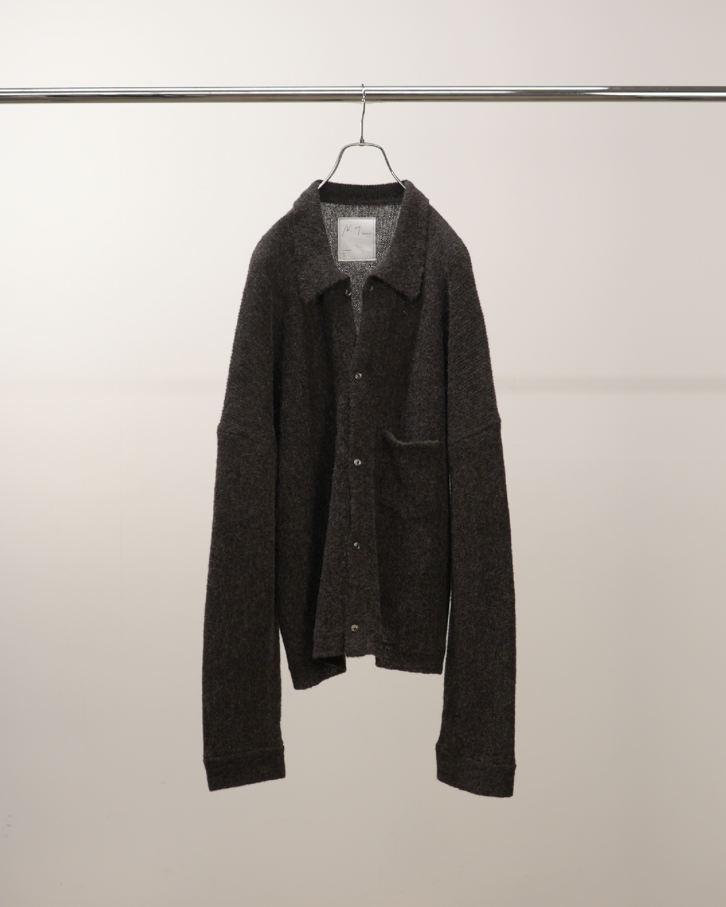 トップス ANCELLM 25AW KIMONO KNIT SHIRT(BROWN)3 KIMONO KNIT SHIRT(BROWN) – ANCELLM