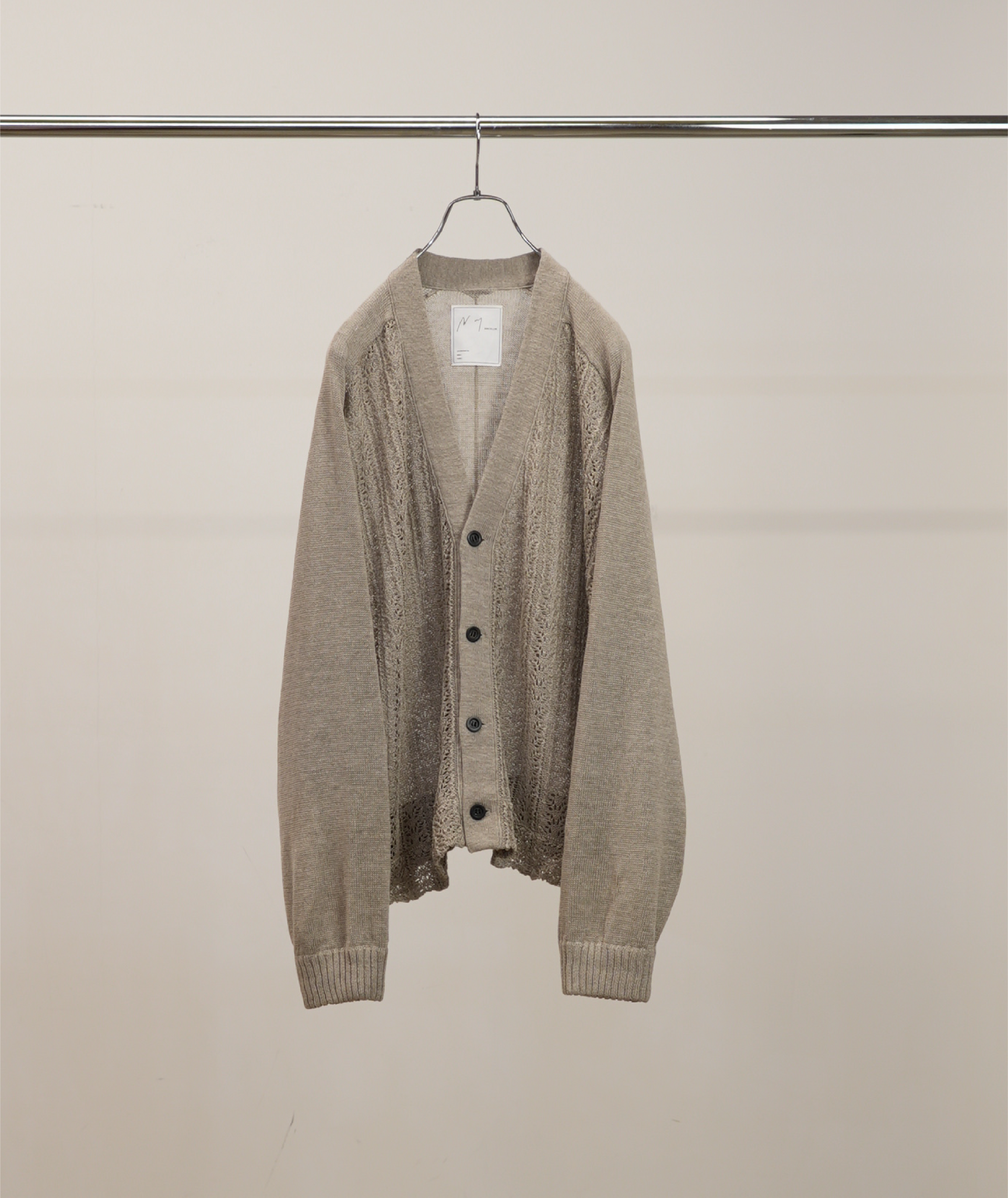 LACED KNIT CARDIGAN(BEIGE) – ANCELLM