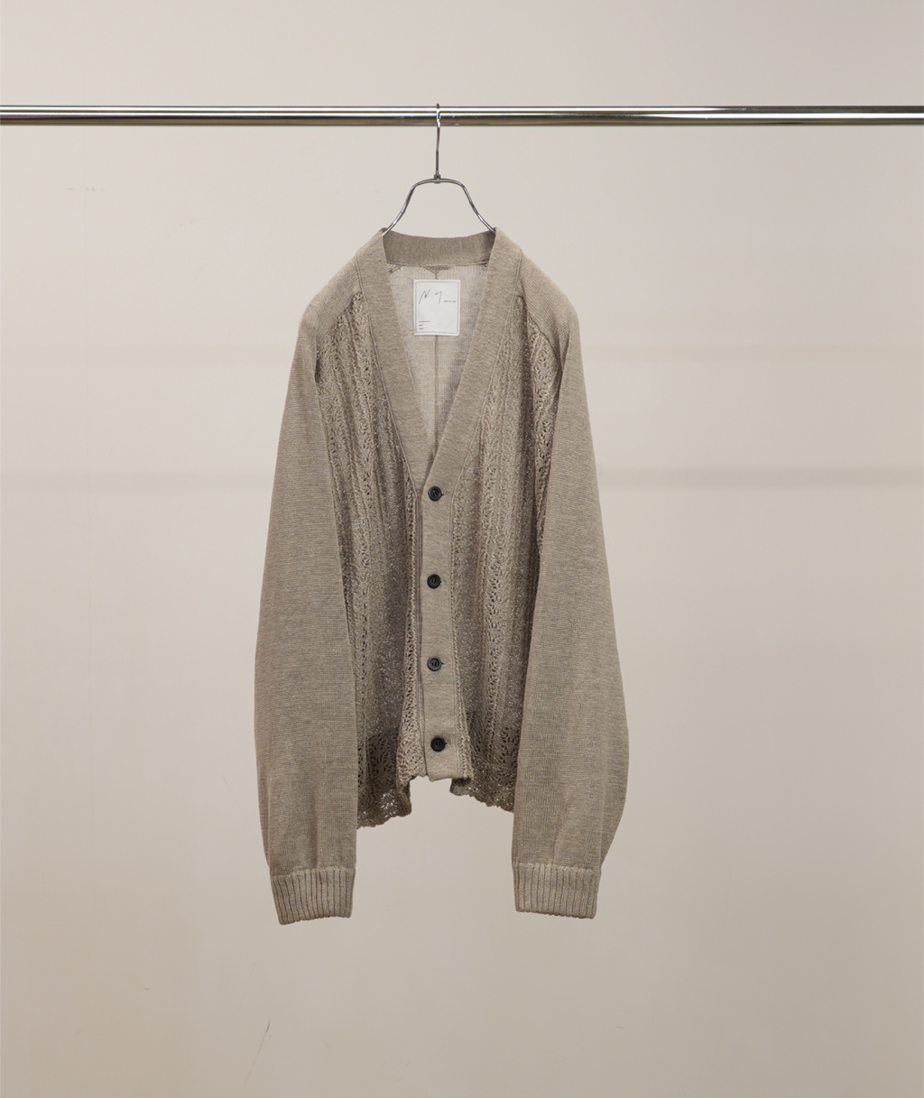 LACED KNIT CARDIGAN(BEIGE)