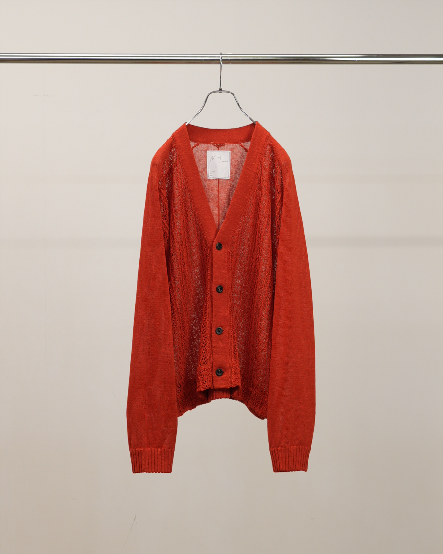 LACED KNIT CARDIGAN(RED)