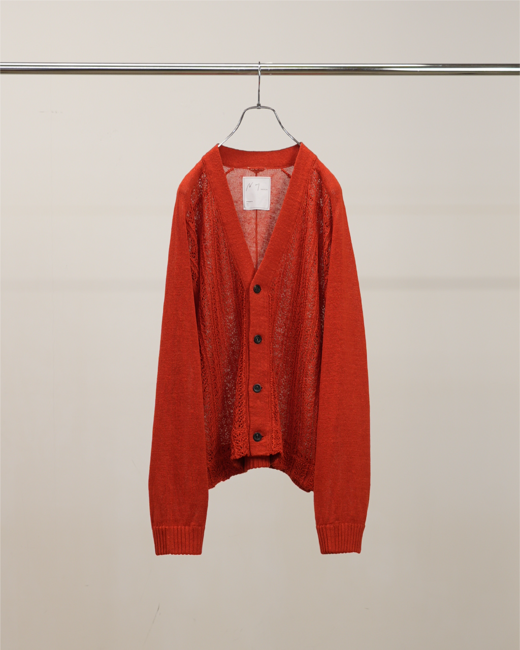 LACED KNIT CARDIGAN(RED)