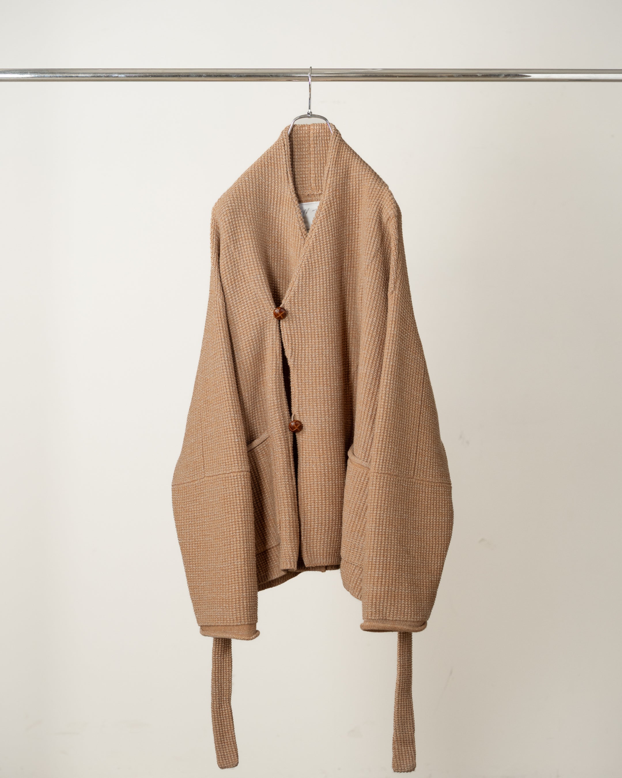 チャコット　カーディガン　ストール SHAWL COLLAR KNIT CARDIGAN(CAMEL) – ANCELLM