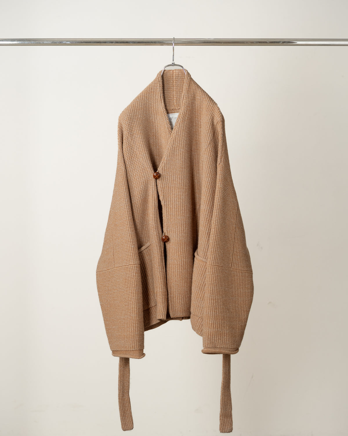 SHAWL COLLAR KNIT CARDIGAN(CAMEL)