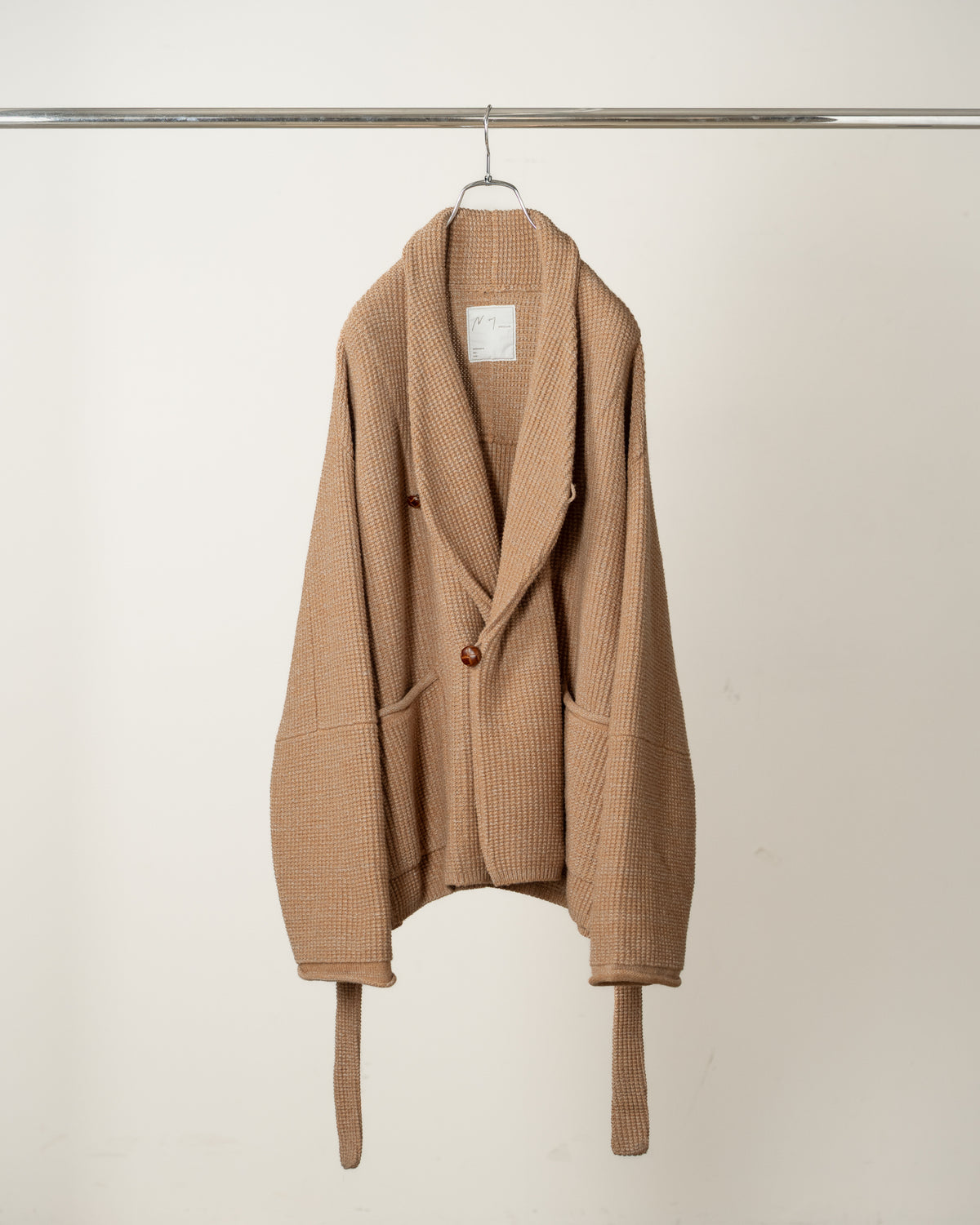 SHAWL COLLAR KNIT CARDIGAN(CAMEL)