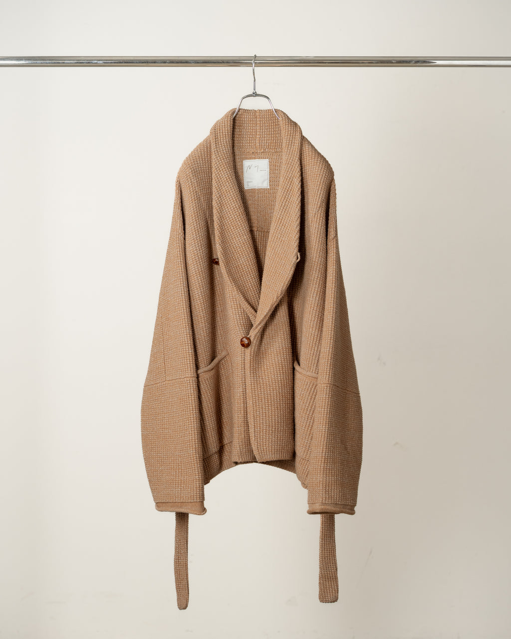 SHAWL COLLAR KNIT CARDIGAN(CAMEL)