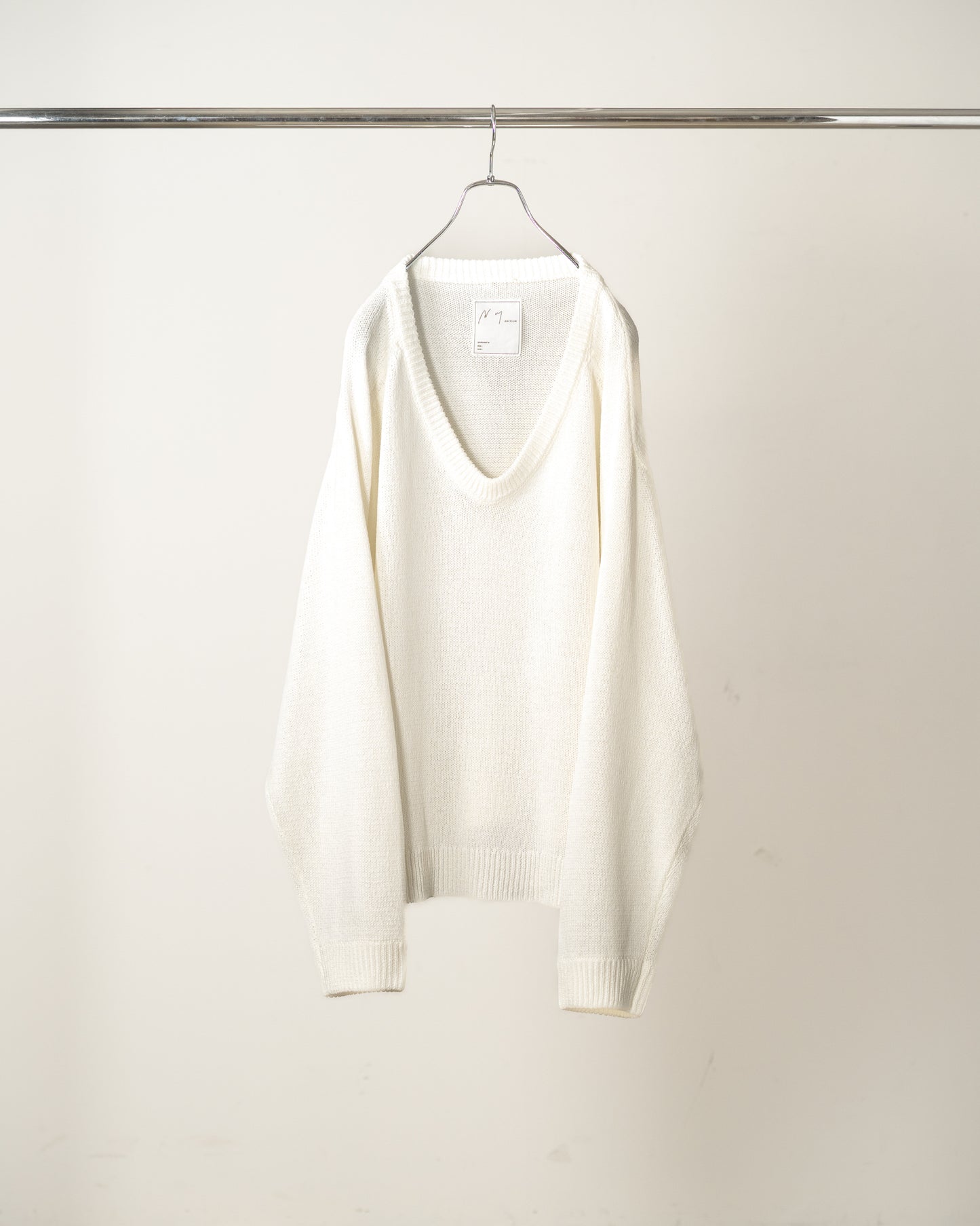 UV NECK KNIT(WHITE)