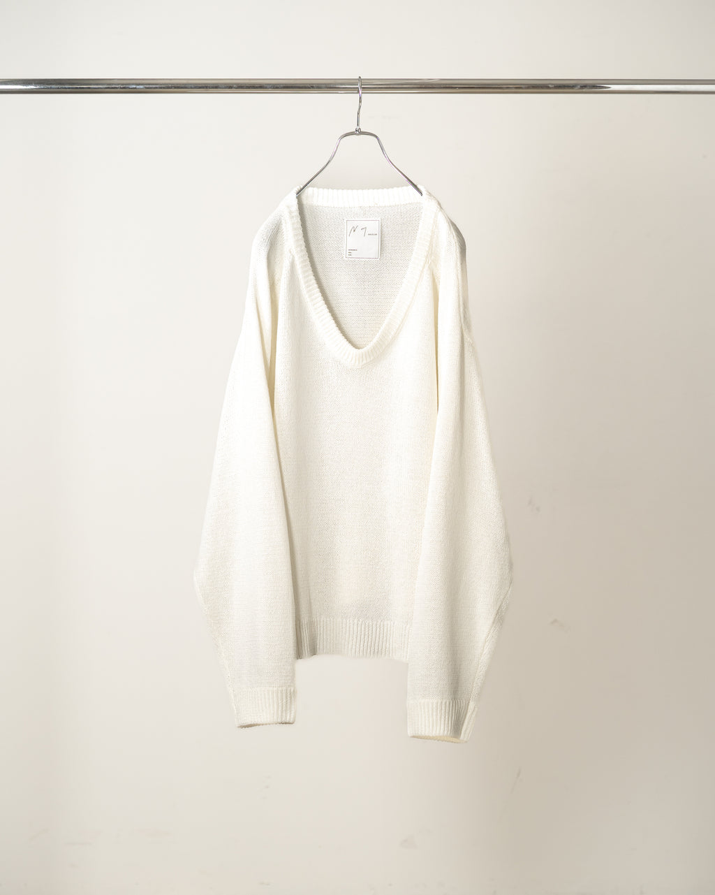 UV NECK KNIT(WHITE)