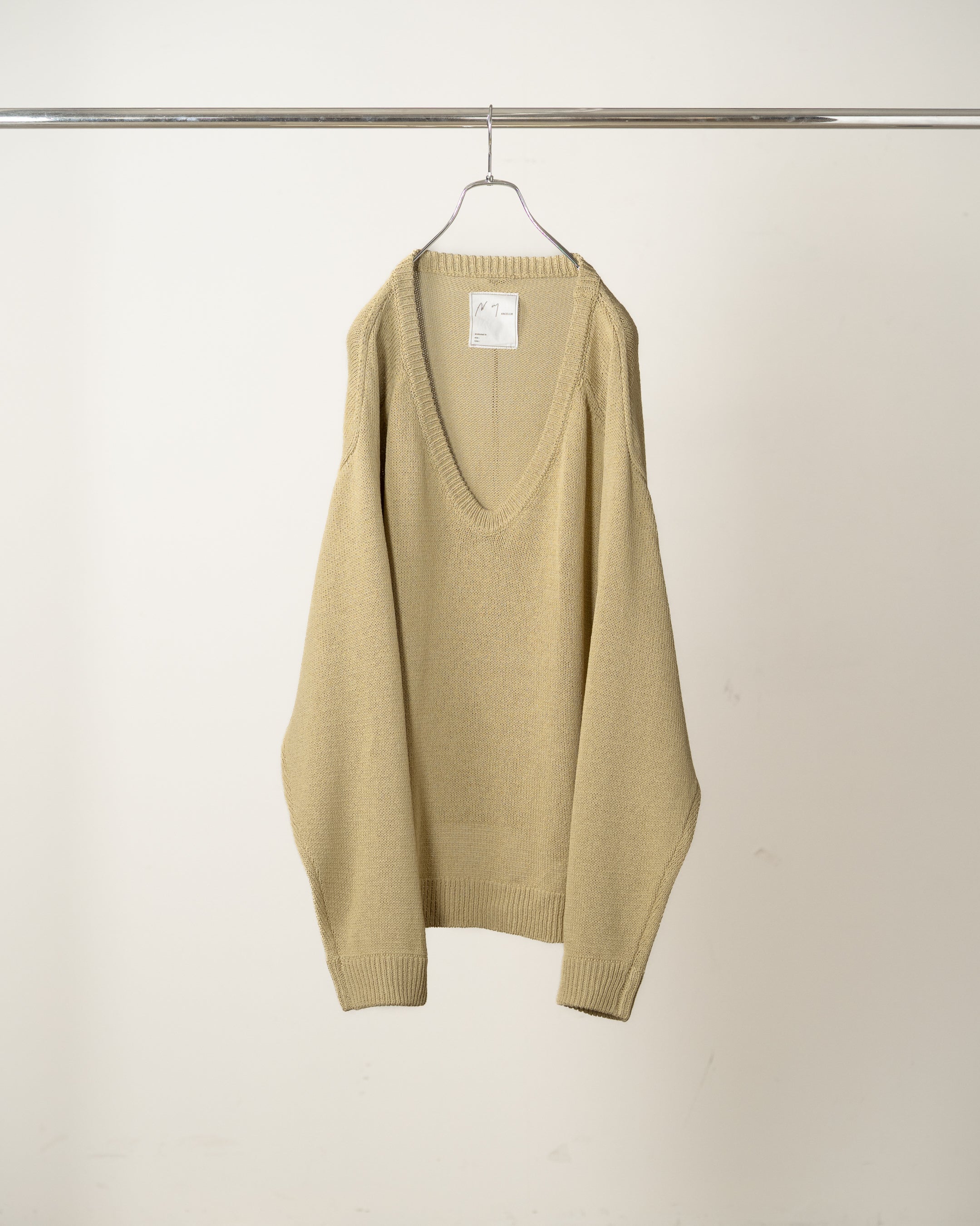 UV NECK KNIT(SAGE) – ANCELLM