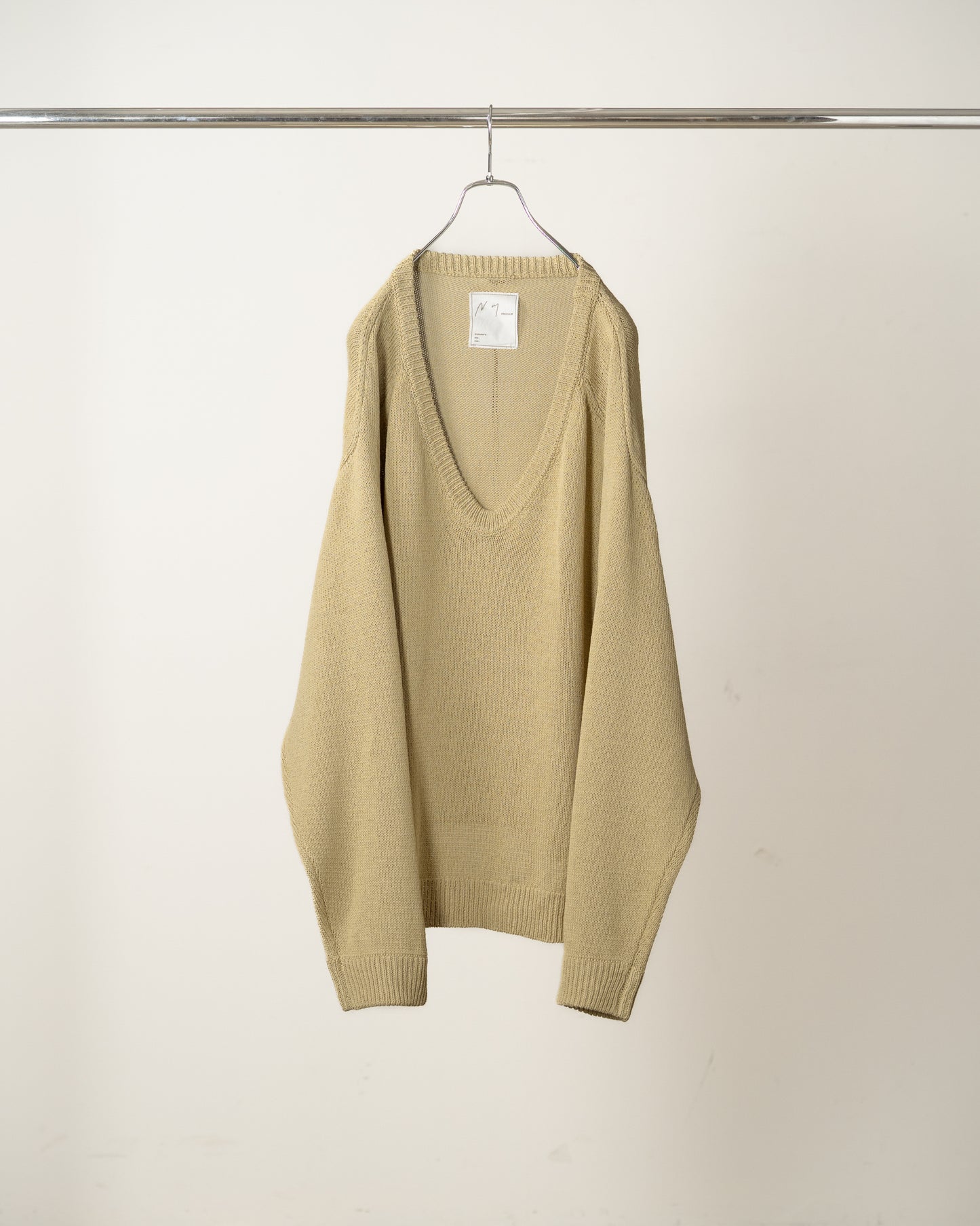 UV NECK KNIT(SAGE)