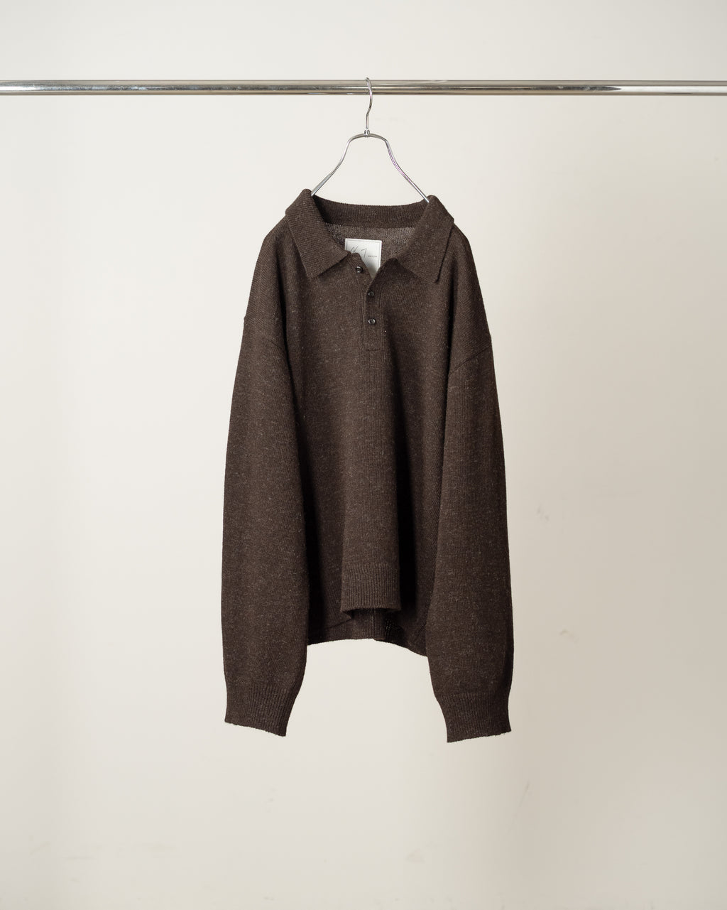 SHETLAND WOOL SKIPPER KNIT(BROWN)