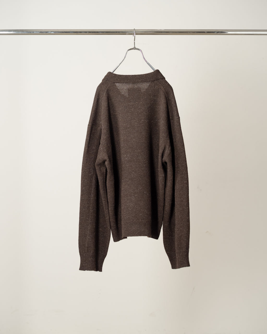 SHETLAND WOOL SKIPPER KNIT(BROWN)