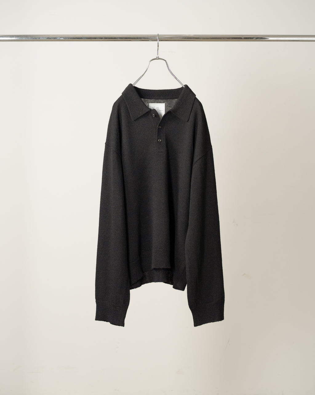 SHETLAND WOOL SKIPPER KNIT(BLACK)