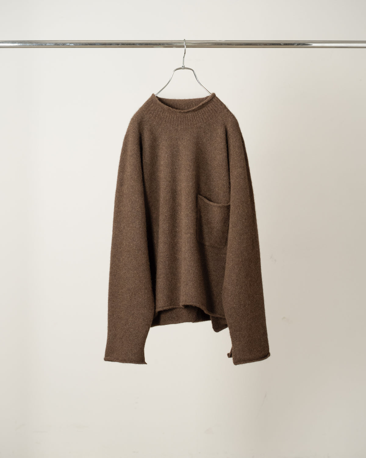ROLLNECK LS KNIT(BROWN)