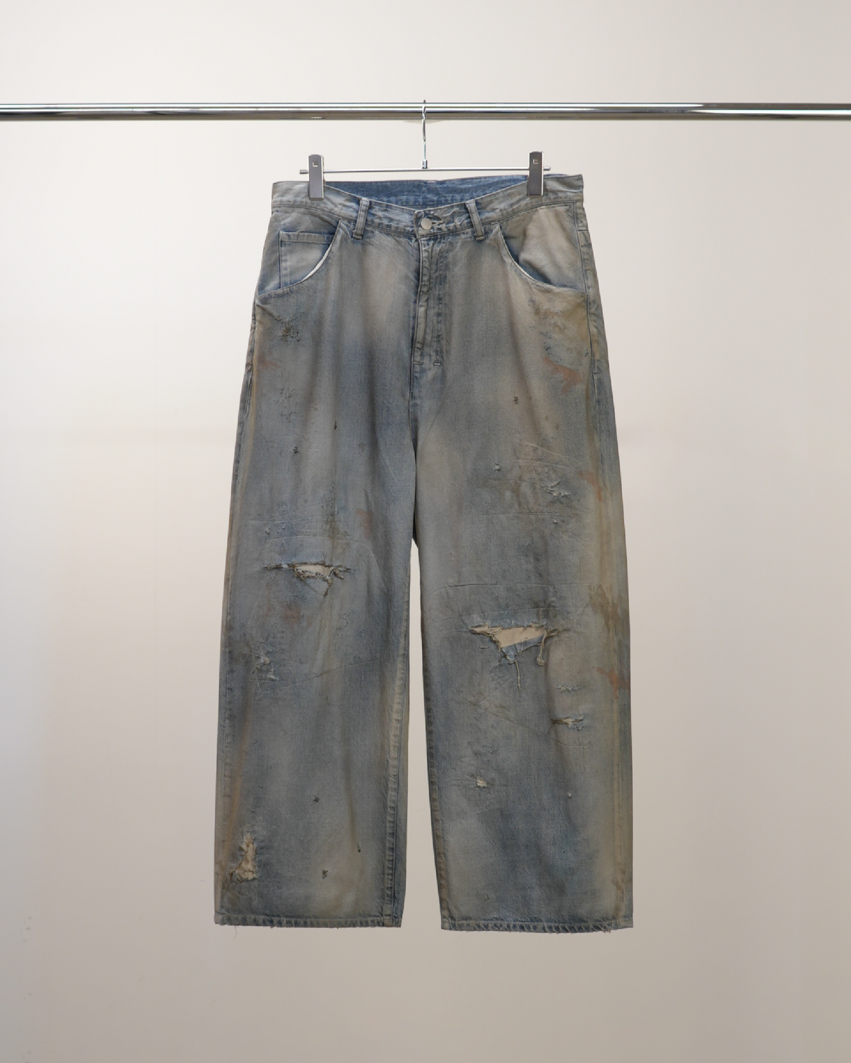 ancellm AGING WIDE DENIM PANTS (INDIGO​)