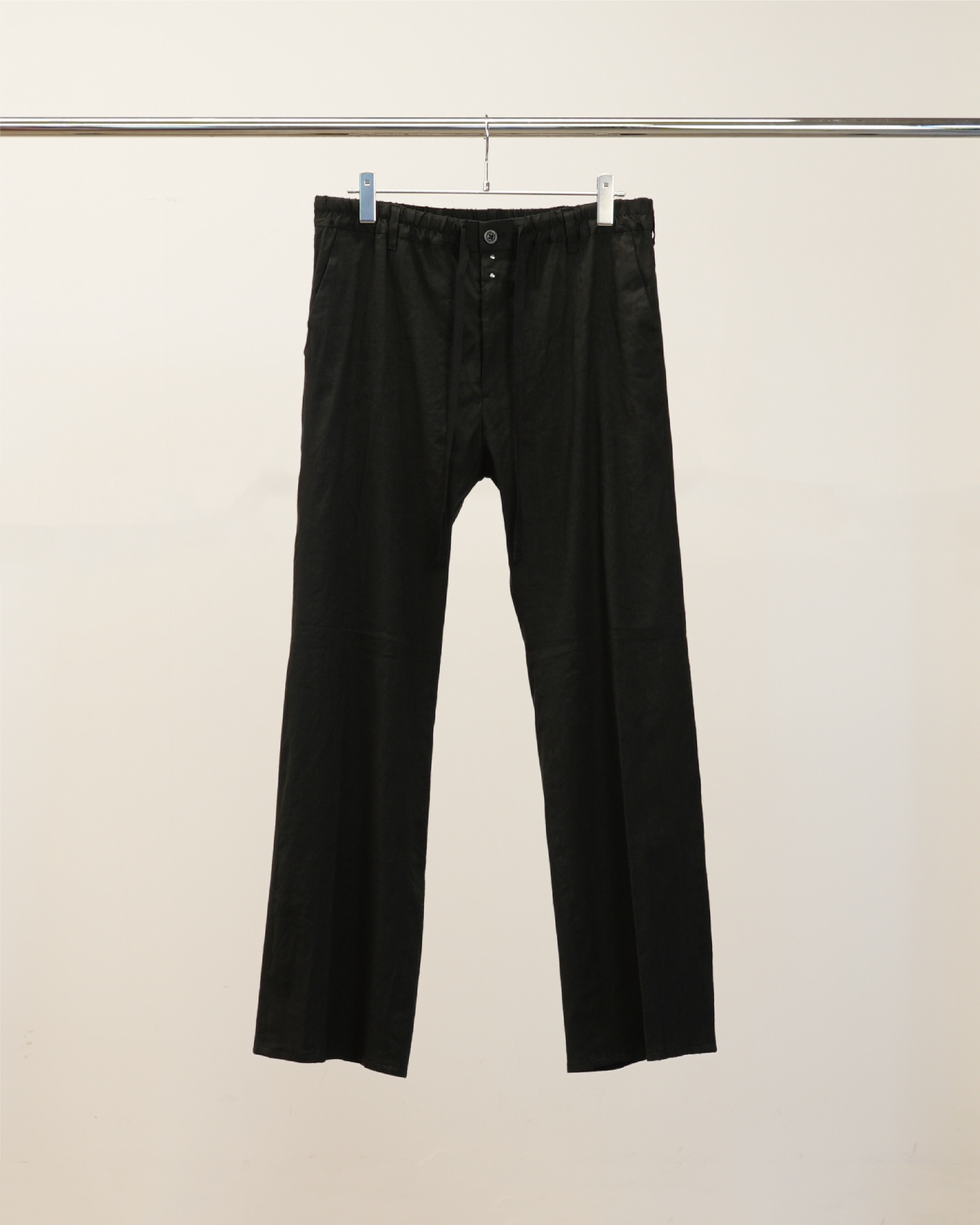 L/R SHOE CUT SLACKS(BLACK) – ANCELLM