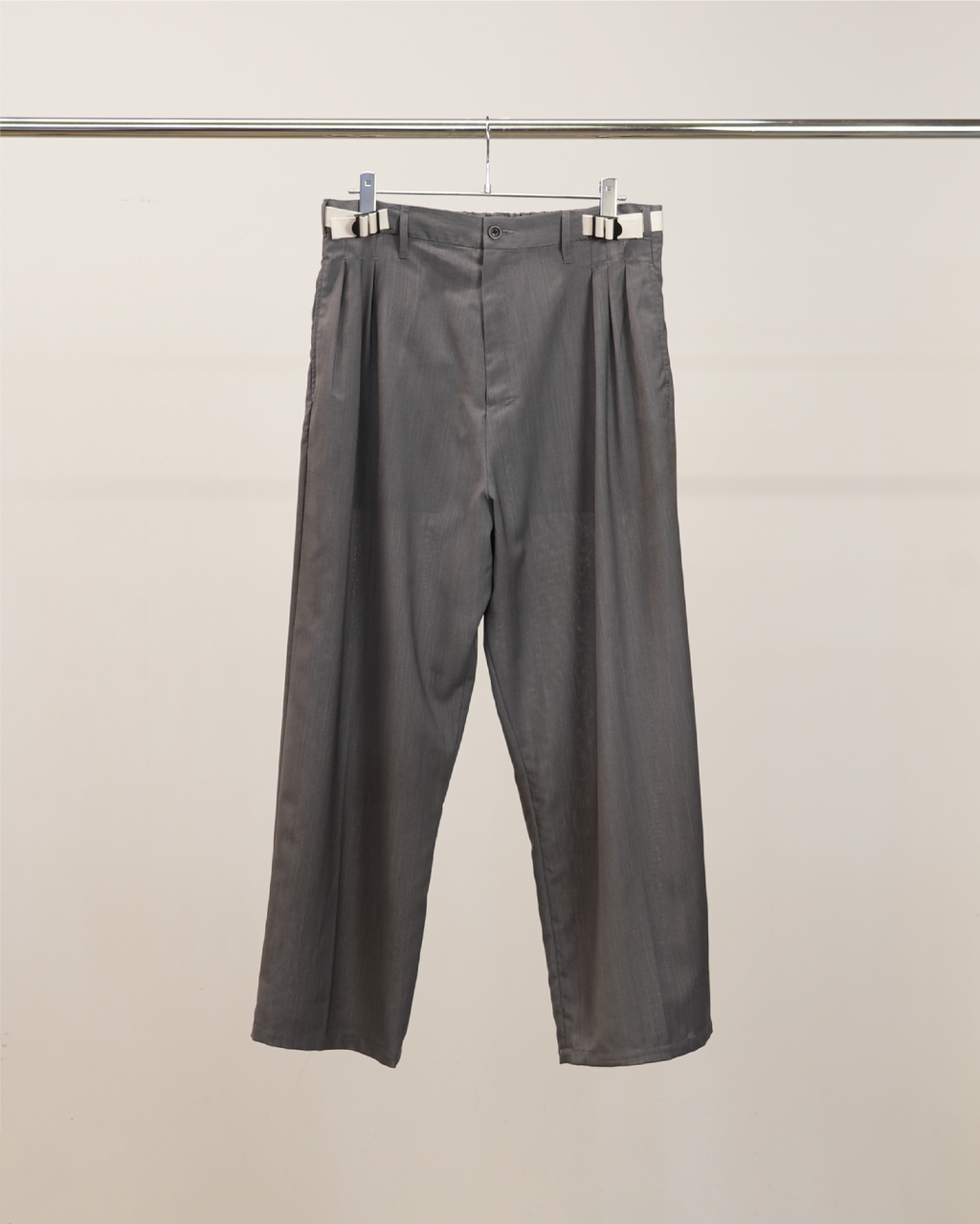 パンツ ANCELLM / BELTED WOOL SLACKS 26SS BELTED WOOL SLACKS(BLACK) – ANCELLM