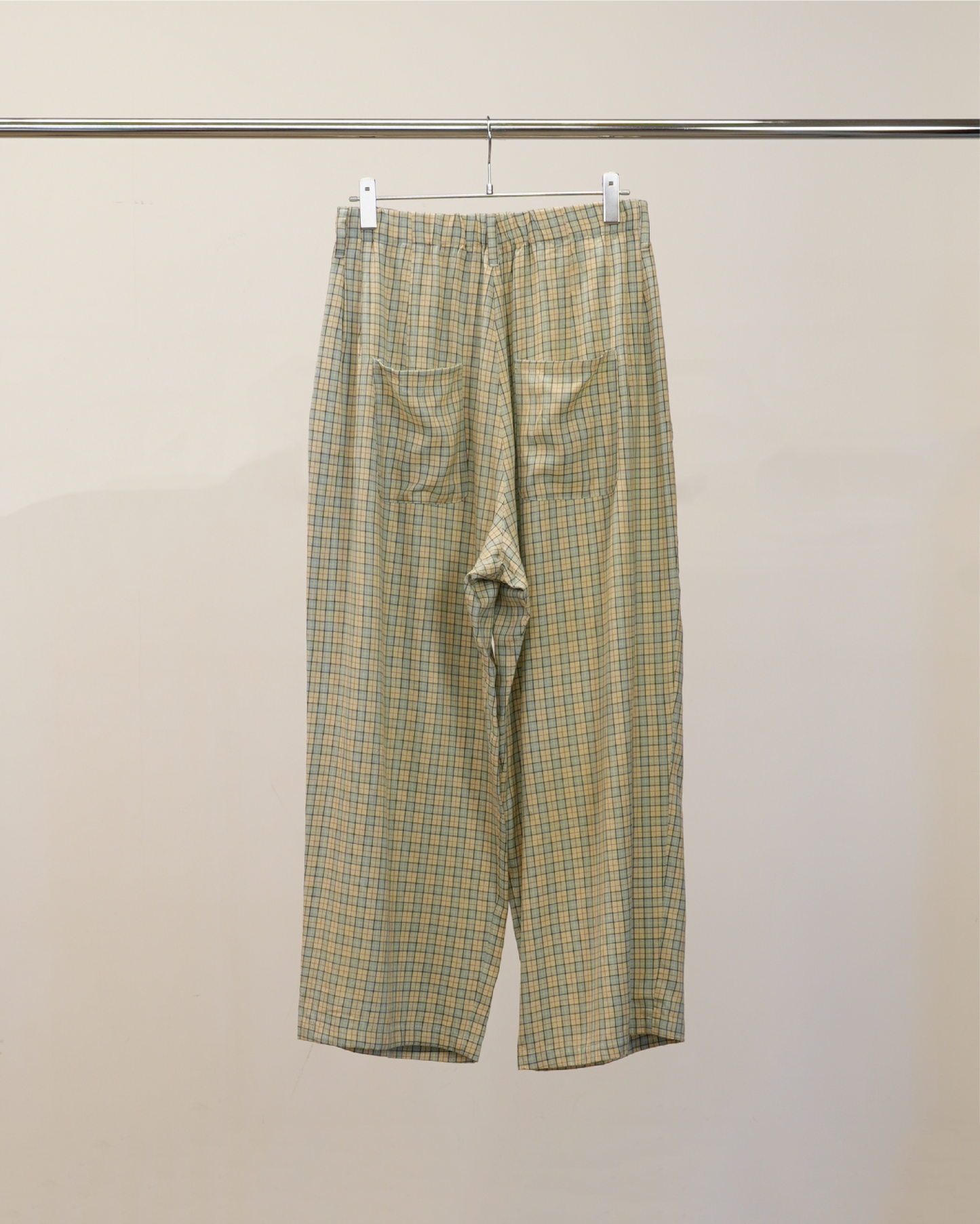 NEL CHECK EASY PANTS(CREAM)