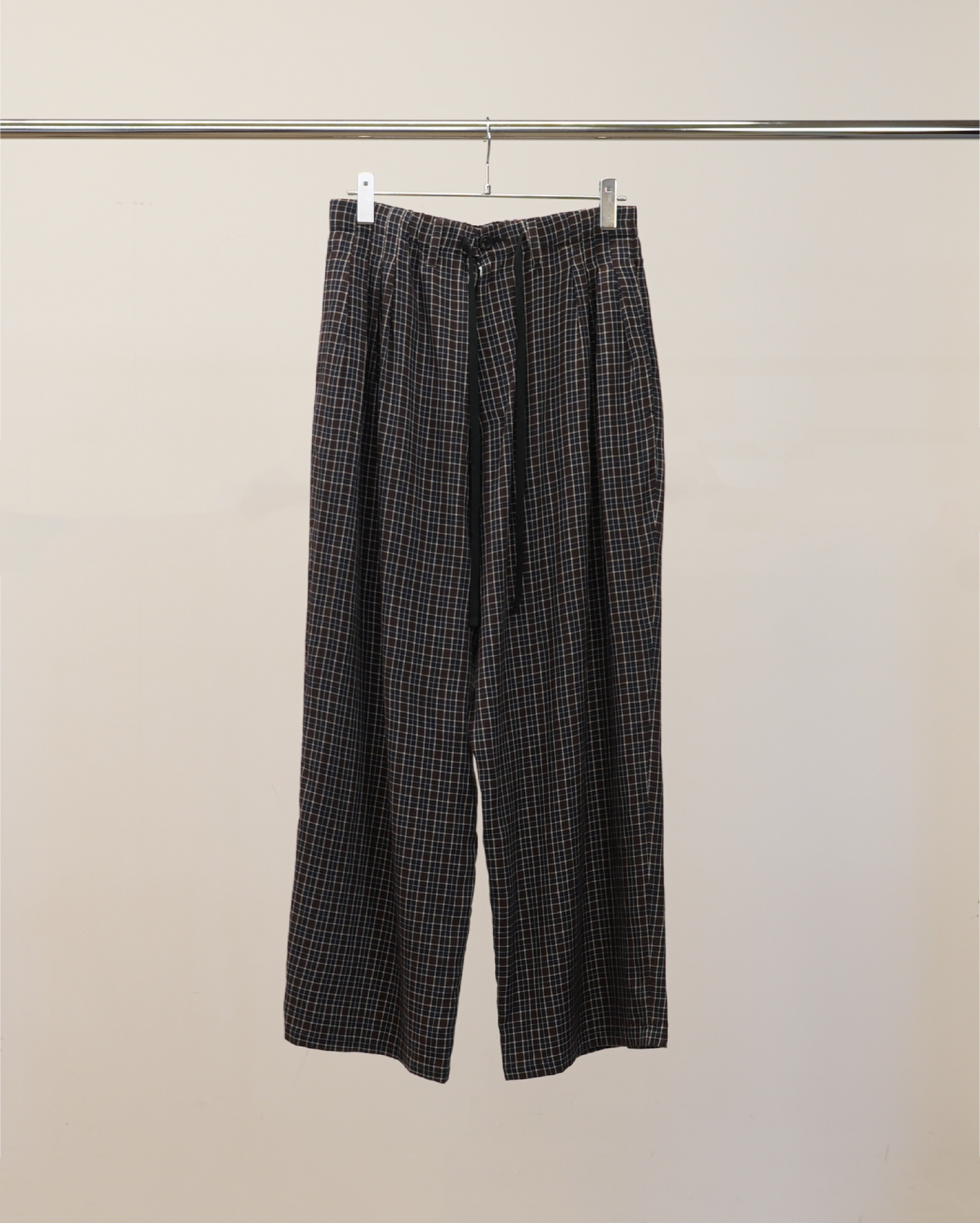 NEL CHECK EASY PANTS(NAVY)