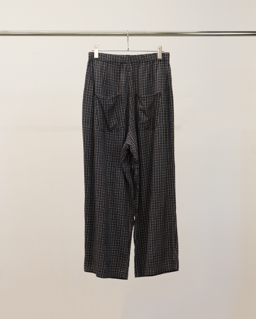 NEL CHECK EASY PANTS(NAVY) – ANCELLM